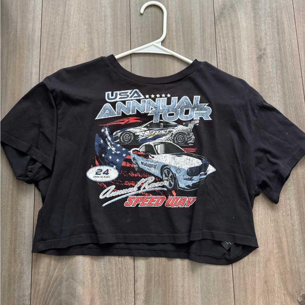 H&M graphic crop top